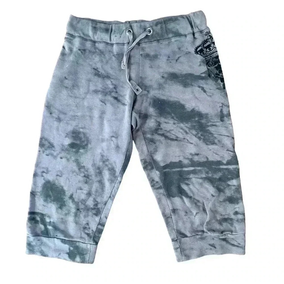 Seven7 Pants - VTG baggy 2000 Y2K Seven lounge low blue gray drawstring capri joggers M